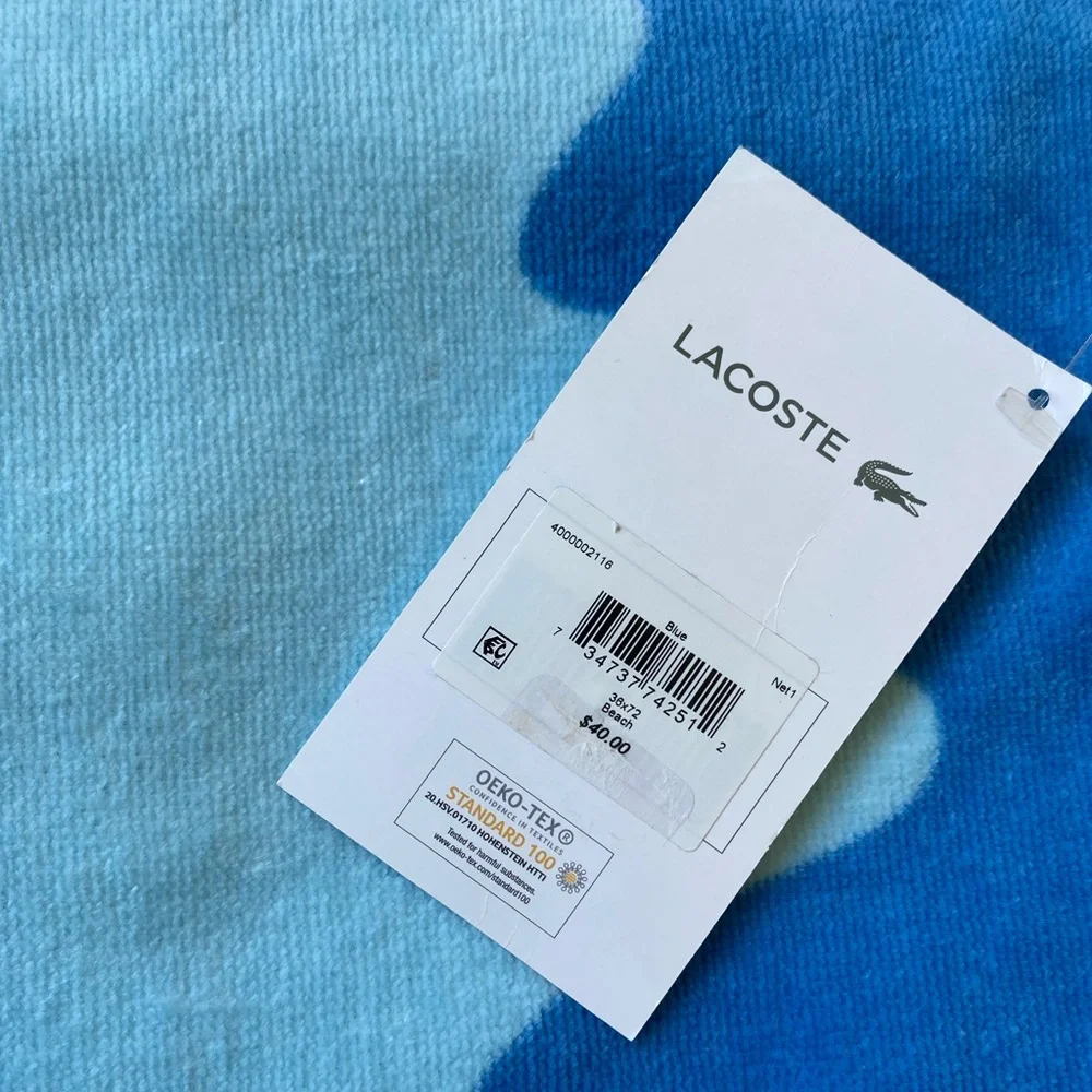 Lacoste crocodile beach towel 🌴